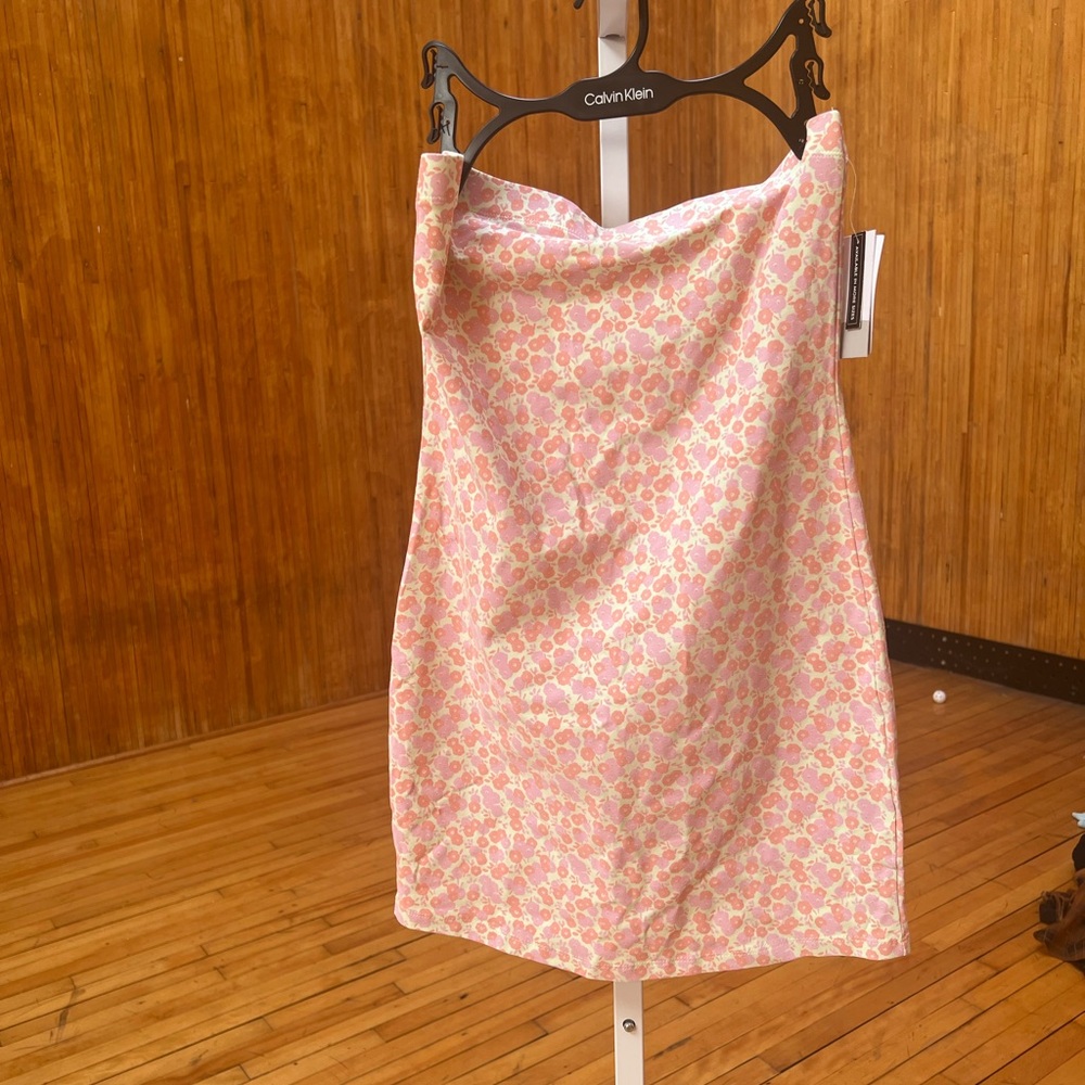 BP Pink Strapless Sheath Dress for Cocktail
